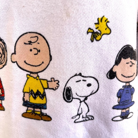 PEANUTS CHARLIE BROWN SNOOPY Super Cute Fun Vintage Sweat Shirt Woman’s Size S - Picture 7 of 9